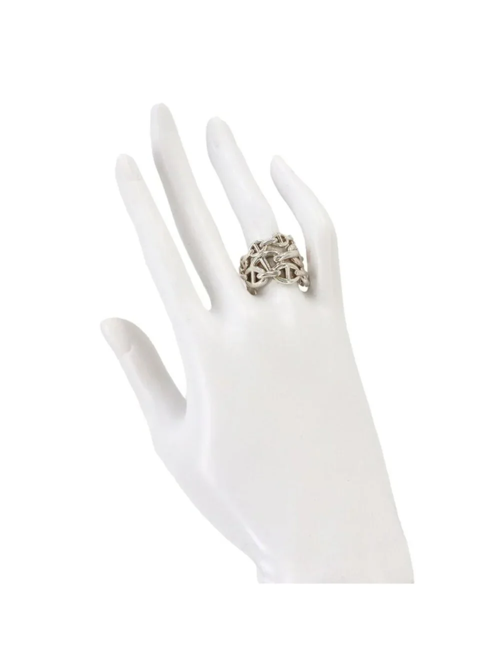 Hermes Chaine D'ancre GM 52 Ring 925 Sterling Silver